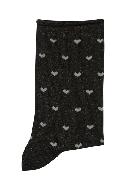 Chaussettes Wli | Noirs avec coeurs