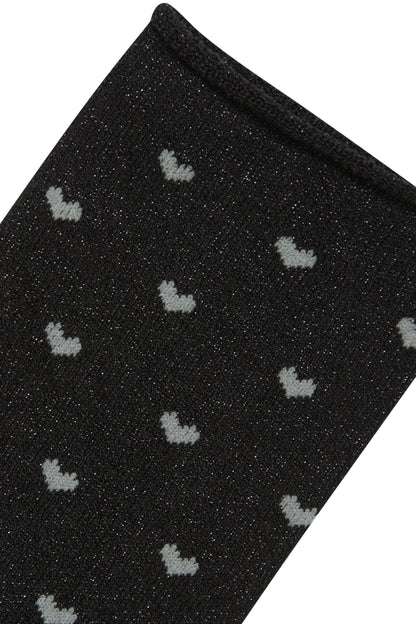 Chaussettes Wli | Noirs avec coeurs