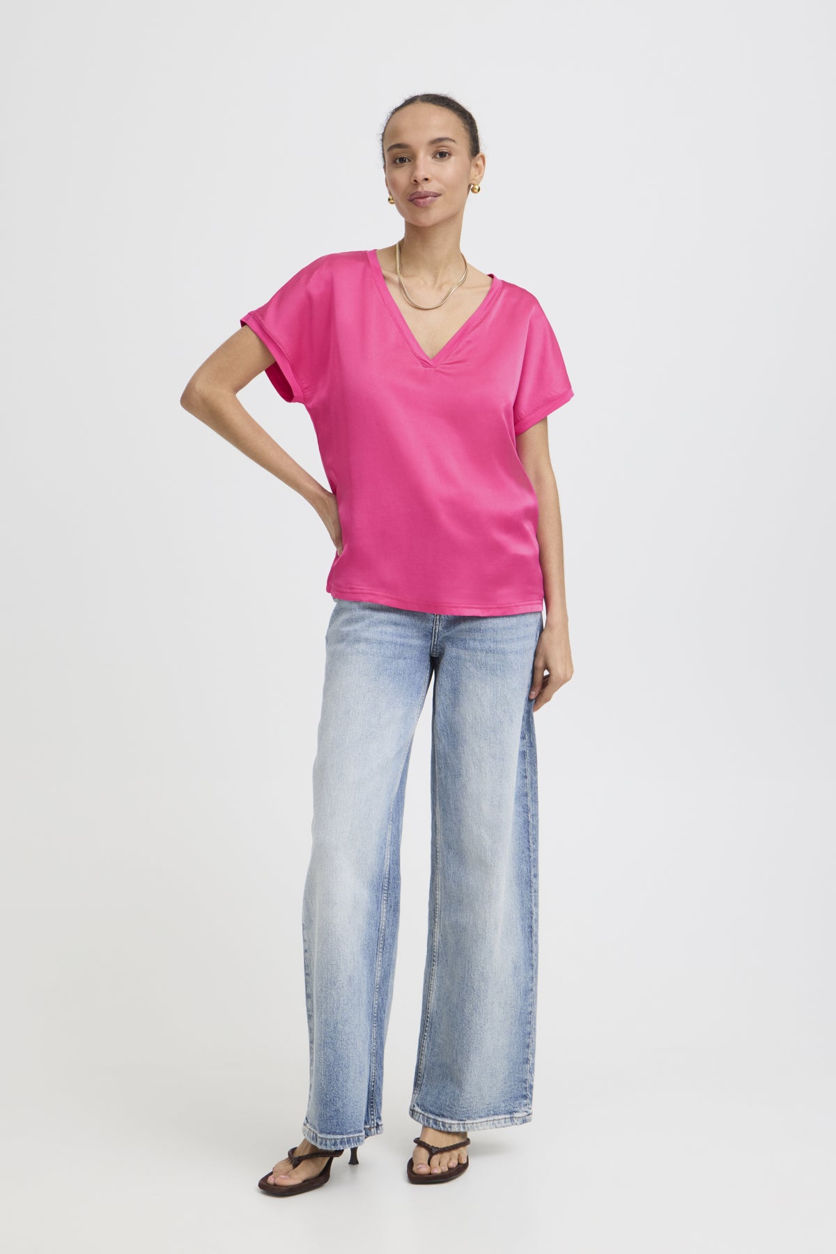 T-shirt Selita - B.young | Rose framboise