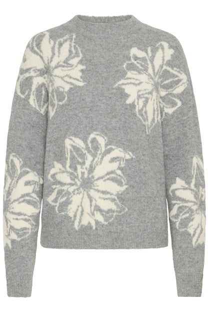 Tricot Omea | Floral gris