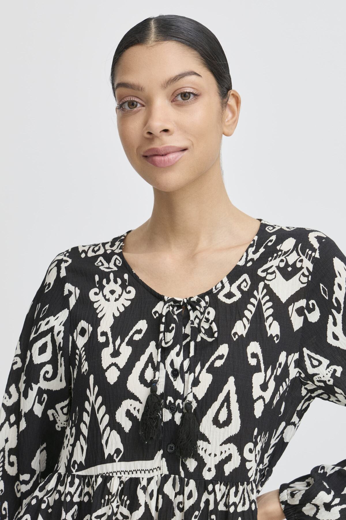 Robe Jasmina | Motif noir
