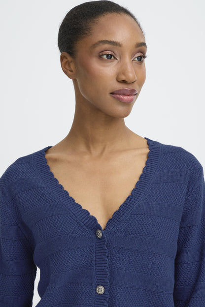 Cardigan Mikala | Bleu médiéval