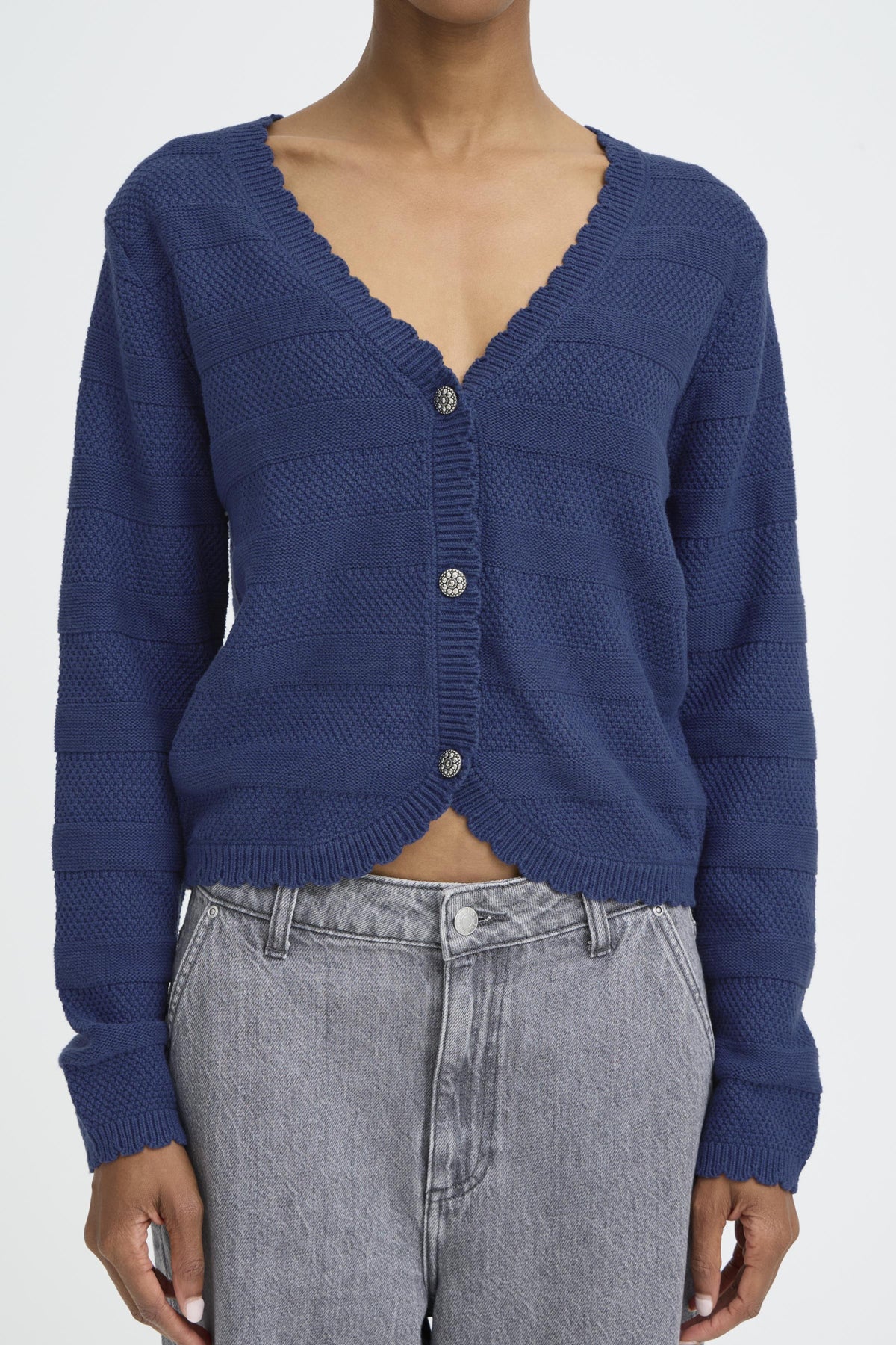 Cardigan Mikala | Bleu médiéval