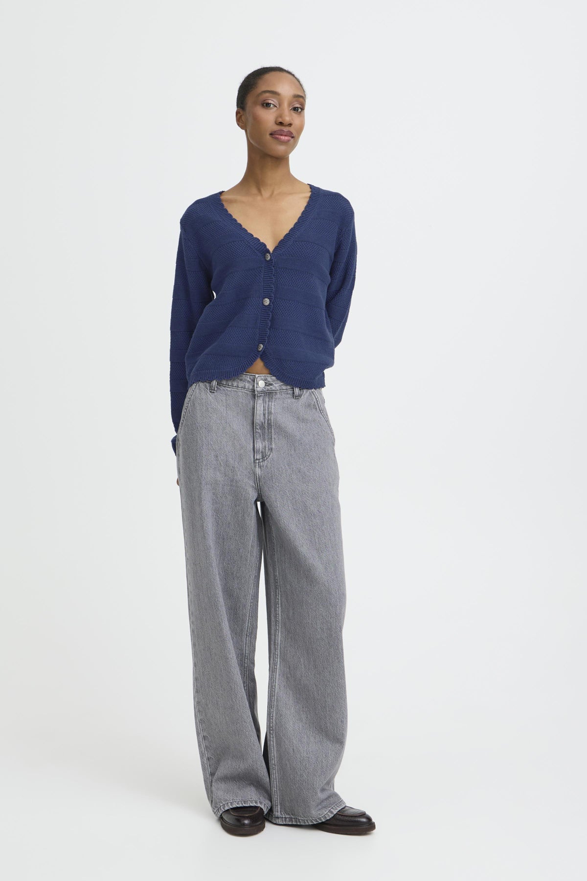 Cardigan Mikala | Bleu médiéval