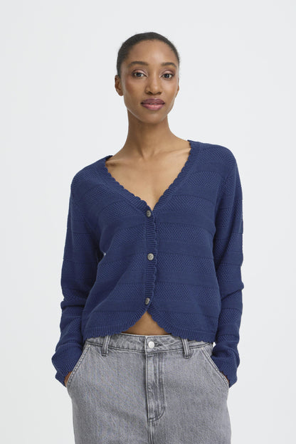 Cardigan Mikala | Bleu médiéval