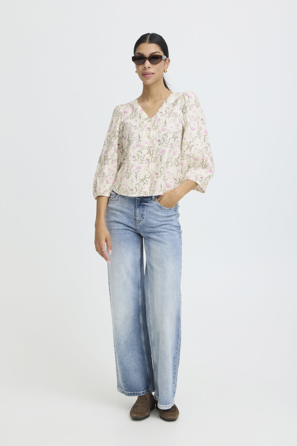 Blouse Issisa - B.Young | Blanc crème