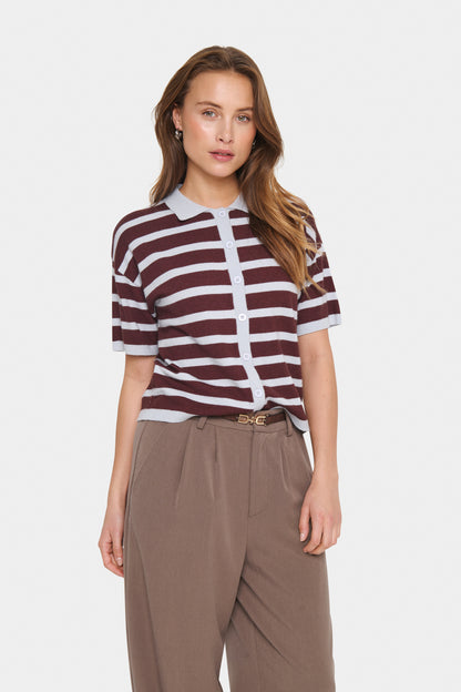 Polo cardigan Likam | Chocolat