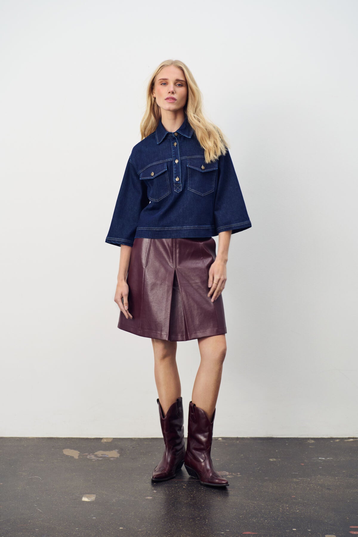 Jupe Lavinia | Chocolat bordeaux