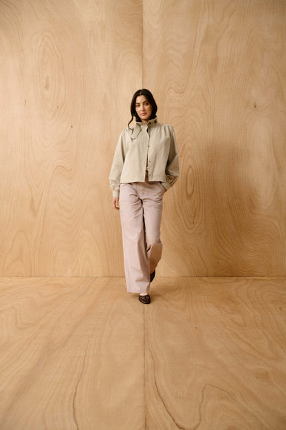 Manteau Olina | Beige Oxford