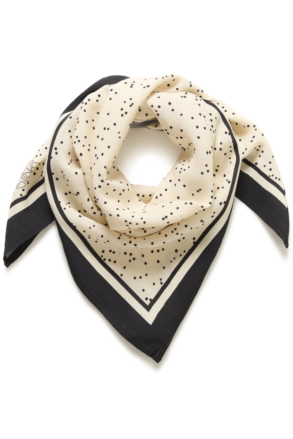 Foulard Priscilla - Saint Tropez | Noir et crème