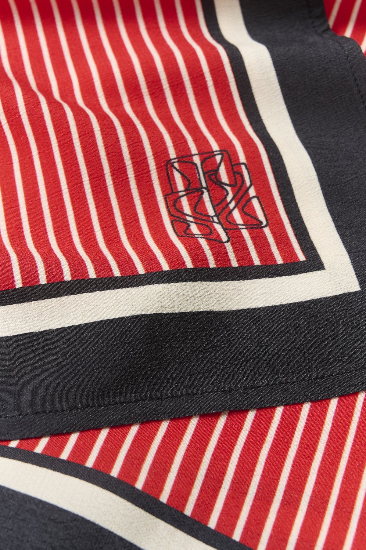 Foulard Priscilla - Saint Tropez | Rouge et noir