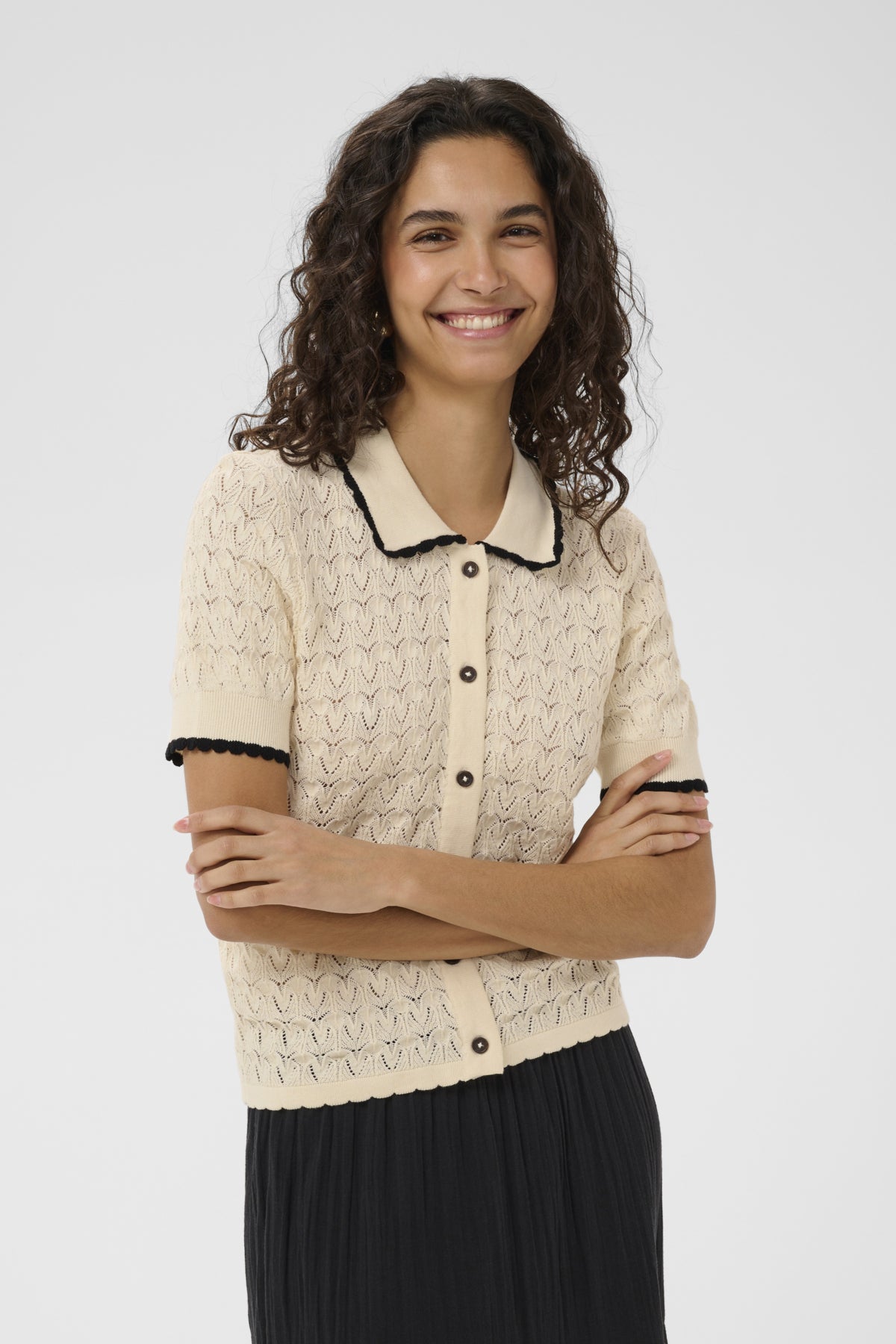 Cardigan polo Ronette - Saint Tropez | Écru