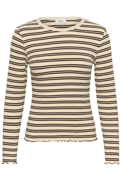 Chandail Olalia - Saint Tropez | Chocolat rayures