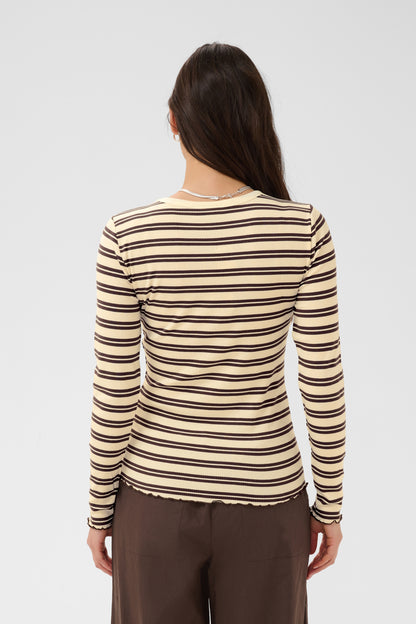 Chandail Olalia - Saint Tropez | Chocolat rayures