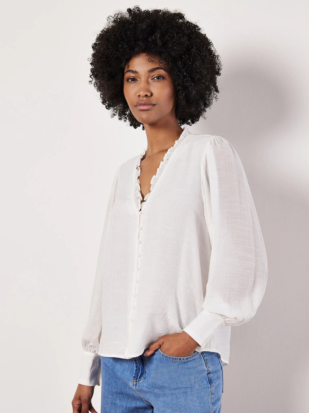 Blouse bouffante | Blanche