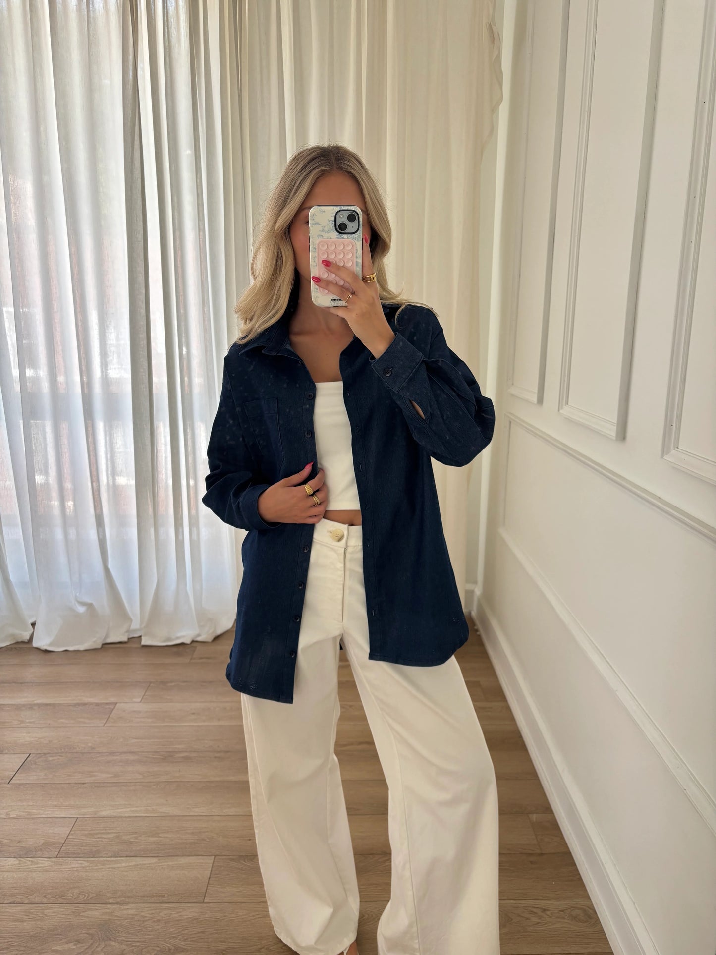 Chemise Blair - dailystory | Bleu foncé