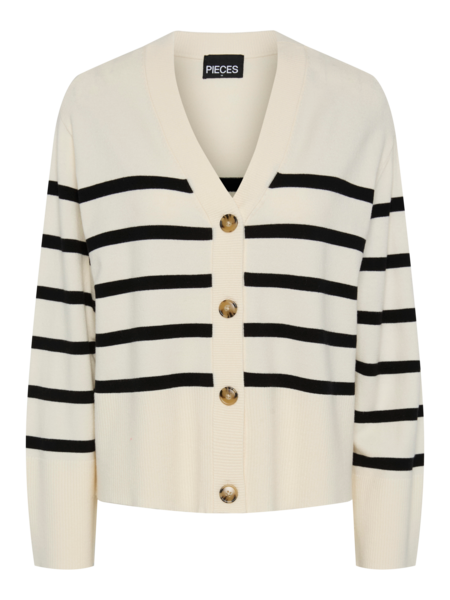 Cardigan Sia | Crème ligné