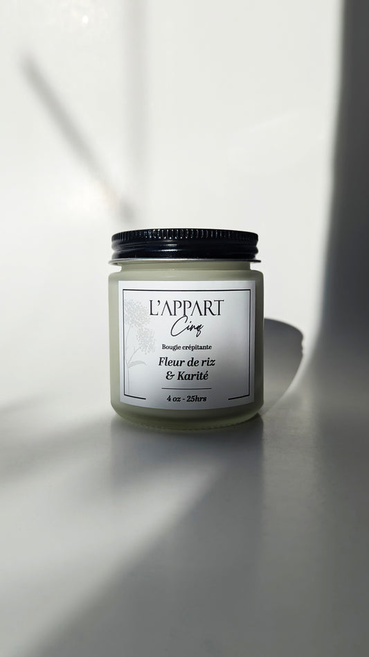 Bougie à mèche | Fleur de riz & Karité