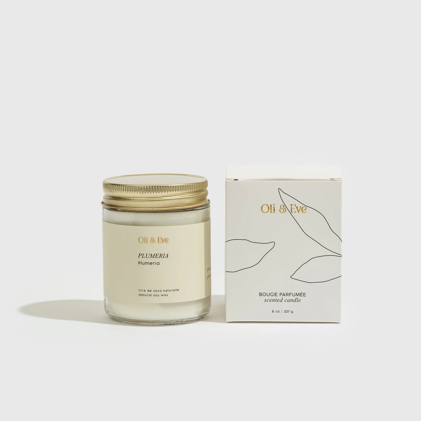 Bougie verre clair - Oli & Eve | PLUMERIA