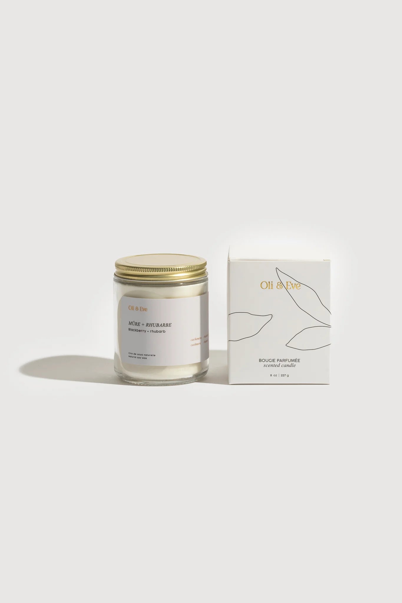 Bougie verre clair - Oli & Eve | MURE & RHUBARBE