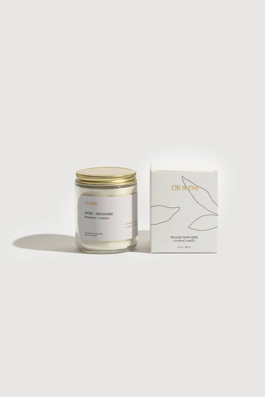Bougie verre clair - Oli & Eve | MURE & RHUBARBE