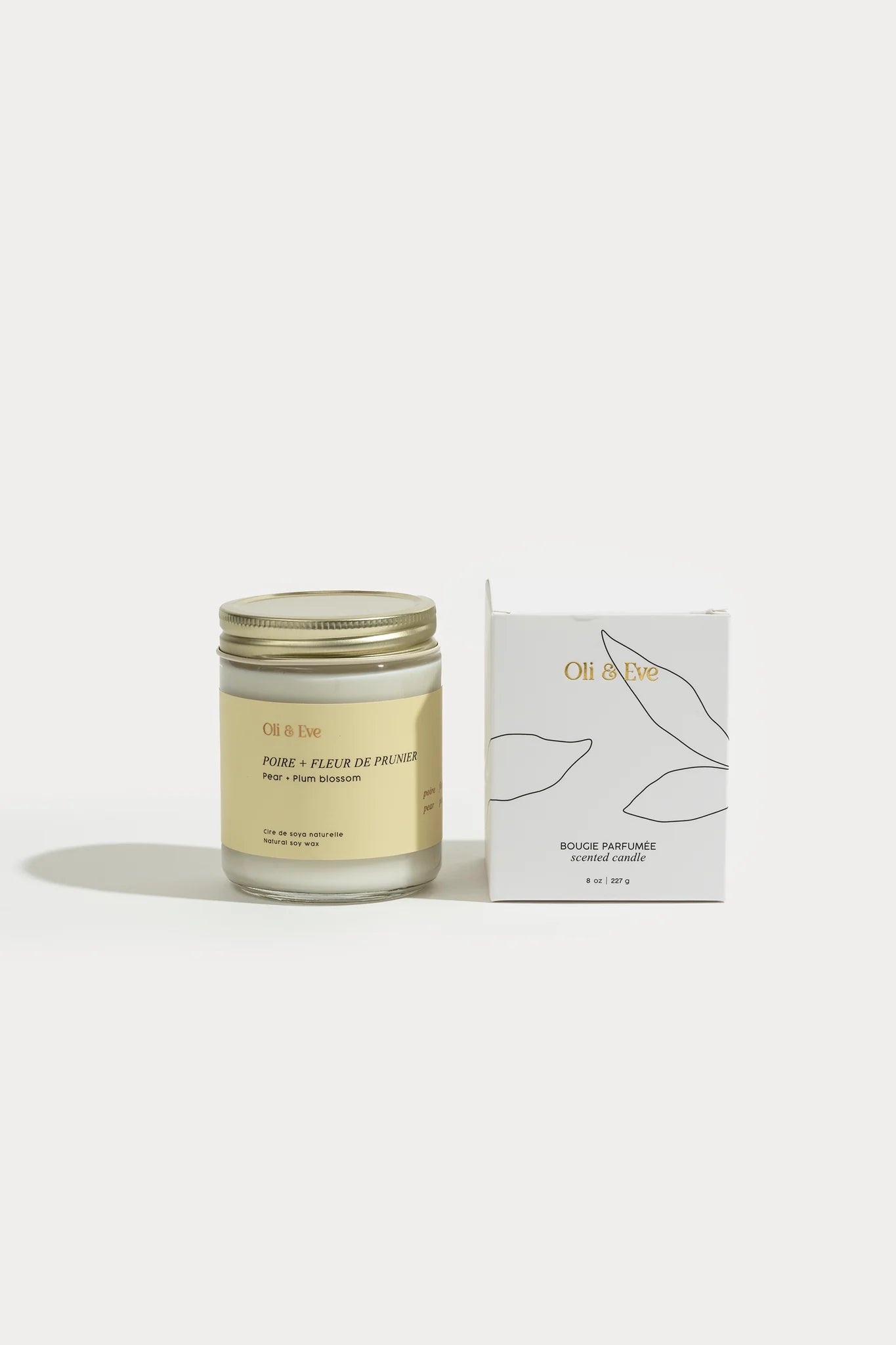 Bougie verre clair - Oli & Eve | POIRE & FLEUR DE PRUNIER