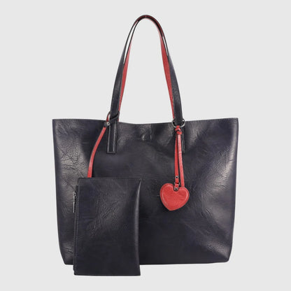Sac à main réversible  Julianne - ZAC | Marine-Rouge