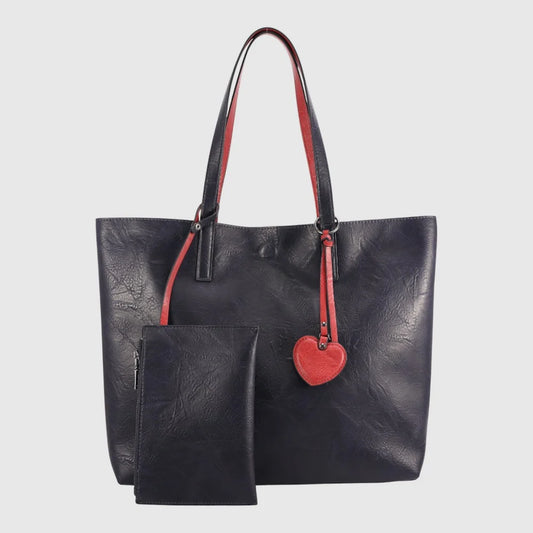 Sac à main réversible  Julianne - ZAC | Marine-Rouge