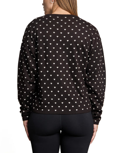 Cardigan Tyla | Brun coeur beige