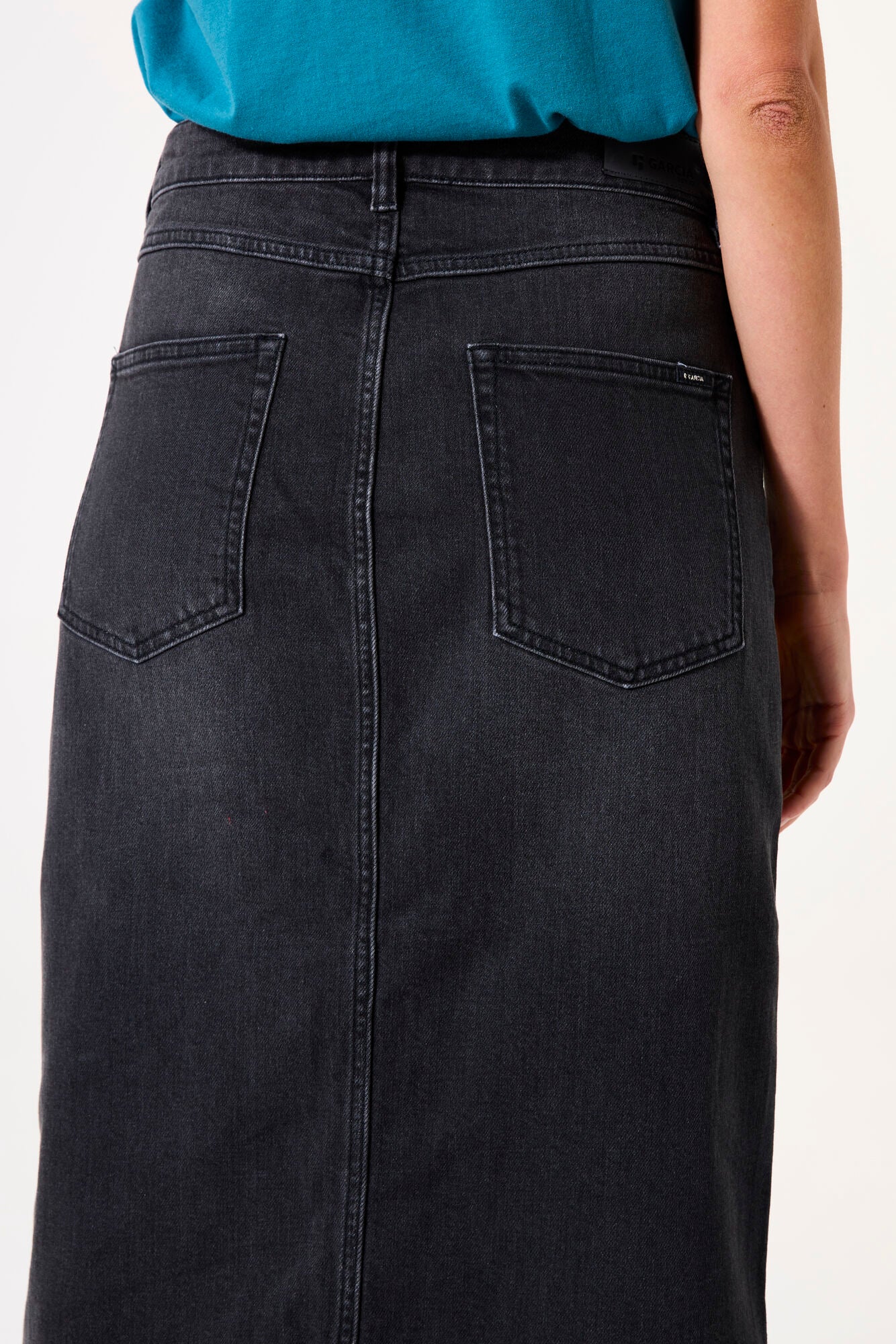 Jupe denim | Noir délavé