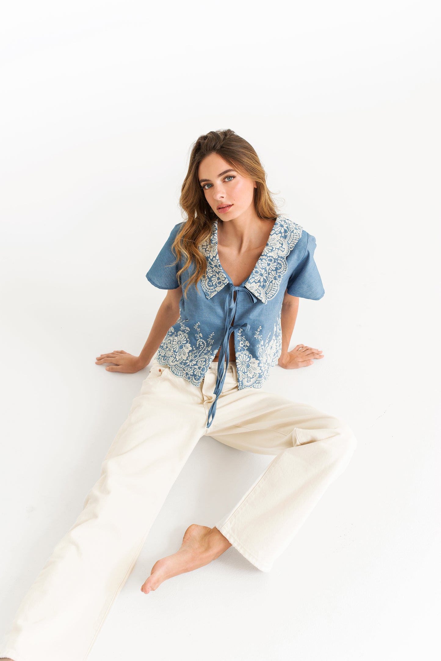 Blouse Meryl | Bleu pâle