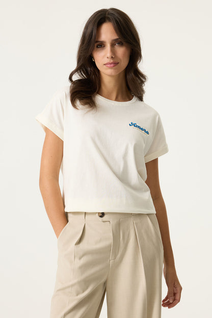 T-Shirt Sienna - Garcia | Blanc cassé