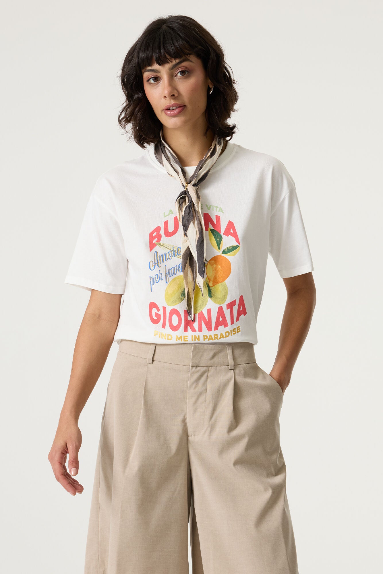 T-shirt Buona - GRACIA | Blanc cassé