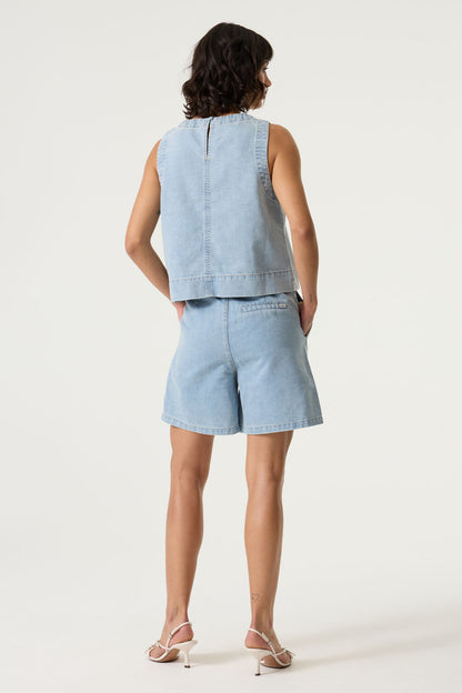 Short Alba - Garcia | Denim délavé