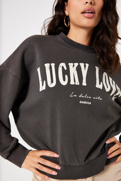 Chandail Lucky Love | Anthracite