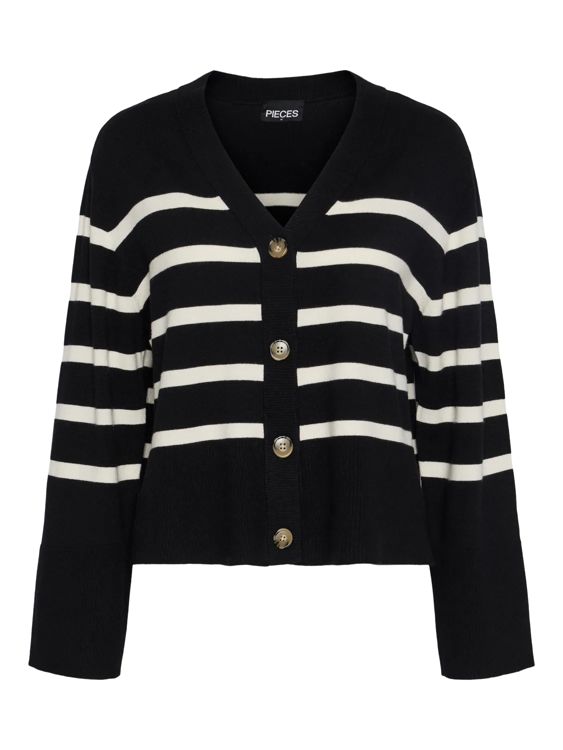 Cardigan Sia | Noir ligné