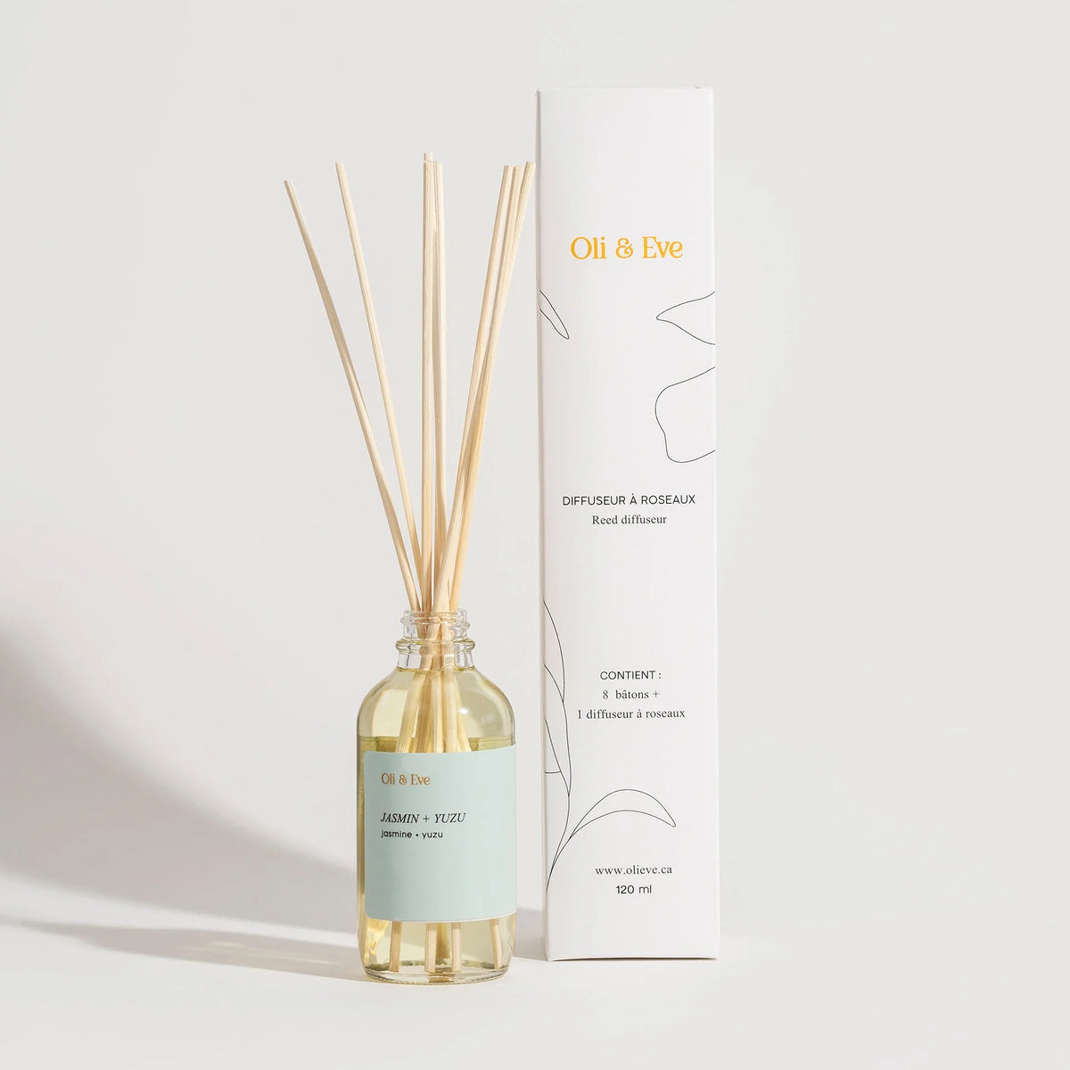 Diffuseur à roseaux Oli & Eve | Jasmin + Yuzu