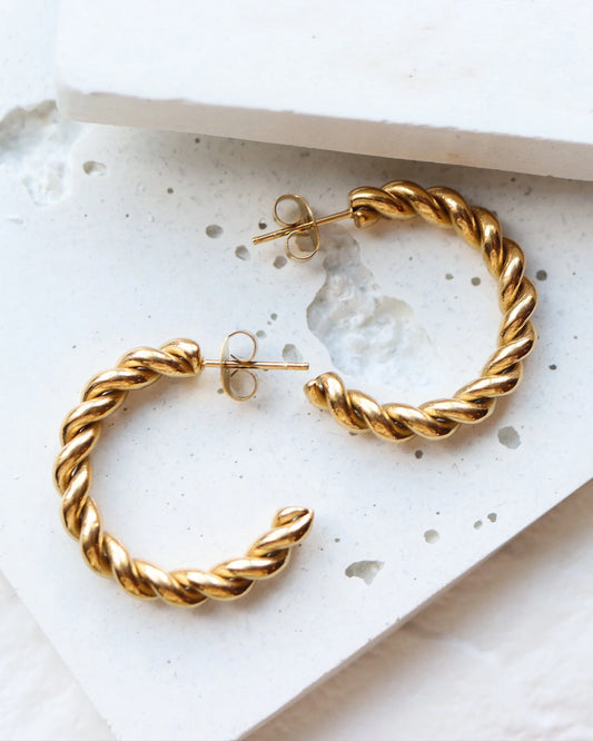 Boucles d'oreilles Mikko | Dorée