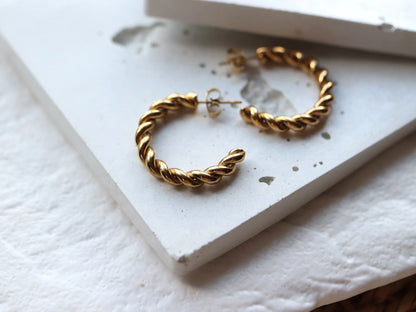 Boucles d'oreilles Mikko | Dorée