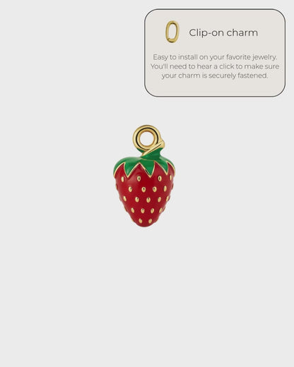 Breloque Fraise | Or