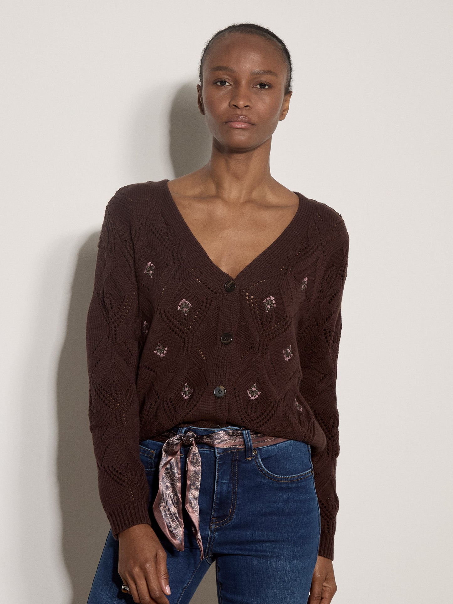 Cardigan Laurian - Apricot | Brun