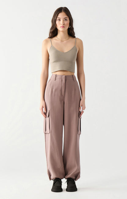 Pantalon parachute | Taupe