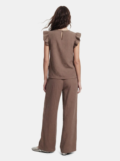 Pantalon Sastine - Pieces | Brun