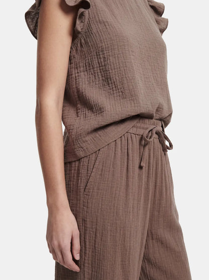 Pantalon Sastine - Pieces | Brun