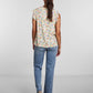 Blouse PIECES Korine | Crème florale