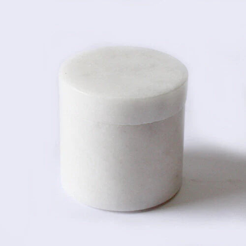 Petite boîte ronde en marbre | Beige avoine