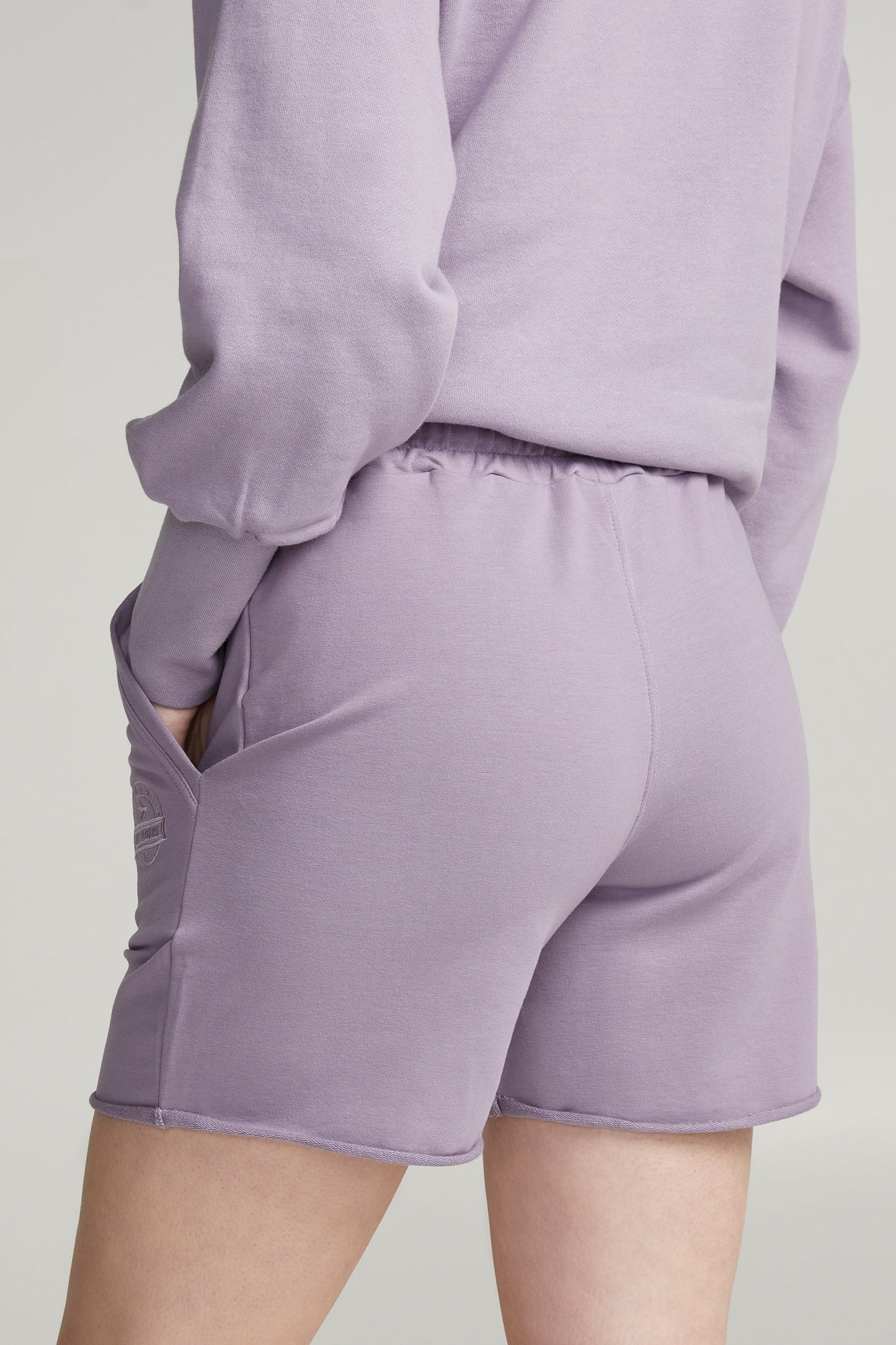 Woven back unisex shorts