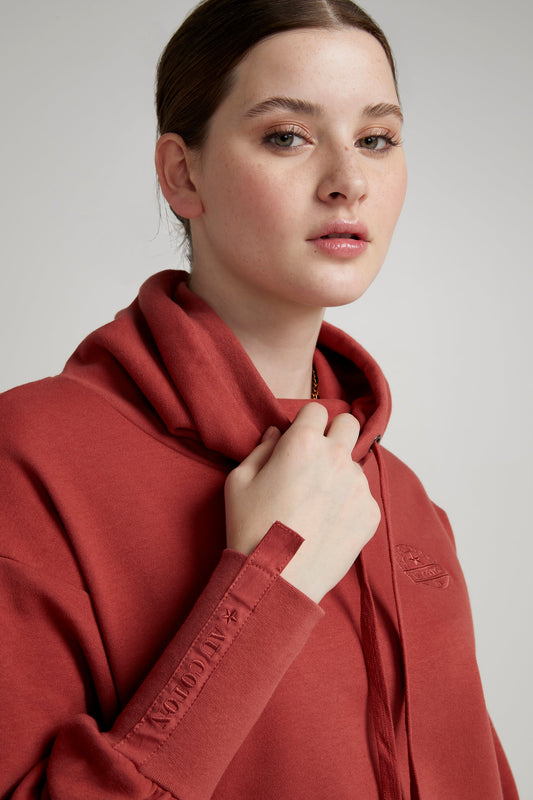 Robe col montant en coton ouaté